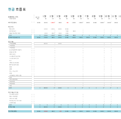 현금 흐름 보고서 현금 흐름 보고서